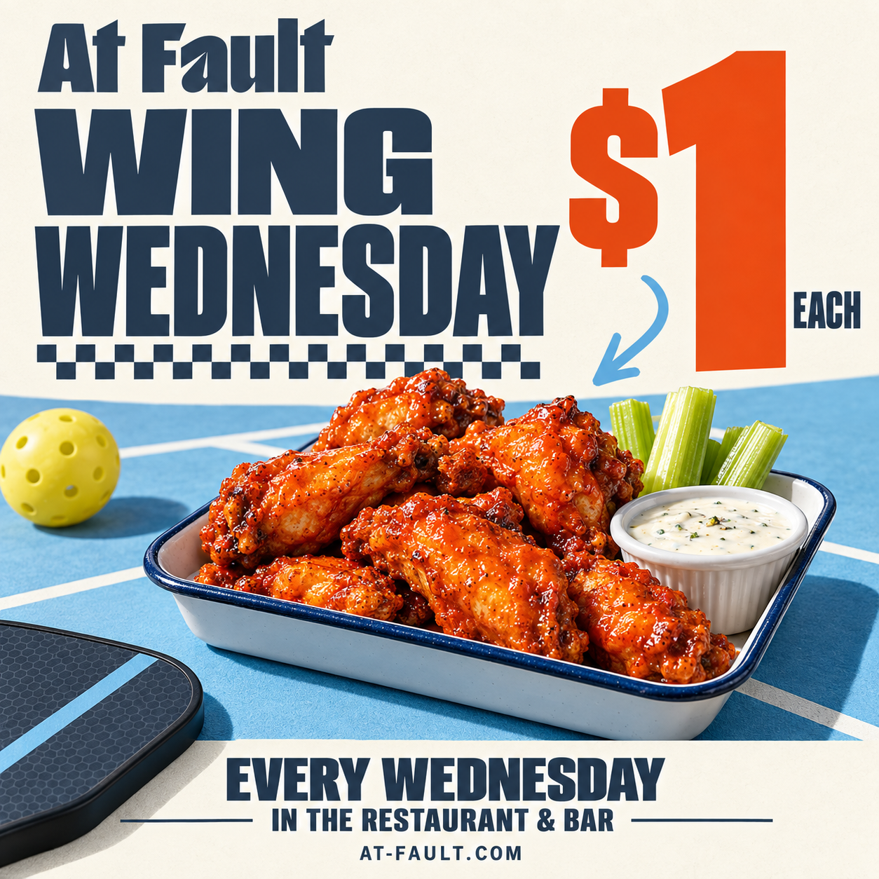 $1 Wing Wednesday flyer
